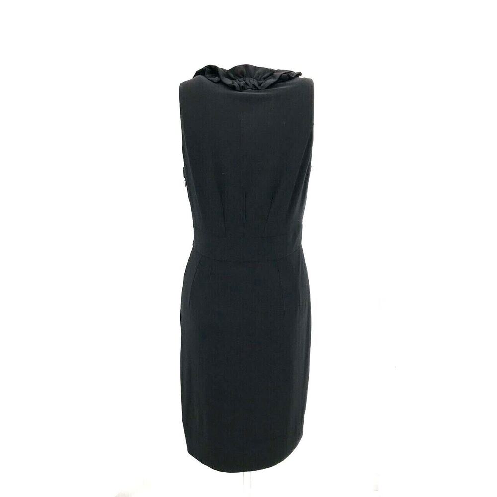 Just...Taylor Women's Sleeveless V Neck Ruffle Knit Dress Sz 6 Black Stretch - Picture 5 of 7